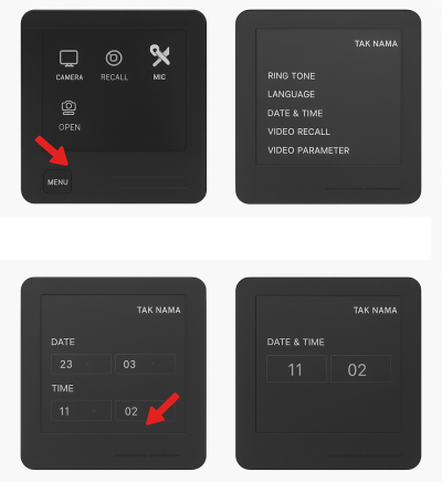 تنظیم ساعت و تاریخ آیفون تصویری تکنما